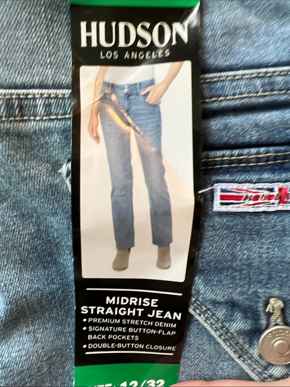 Hudson Jeans Midrise Straight Leg Jeans - Light Blue Wash